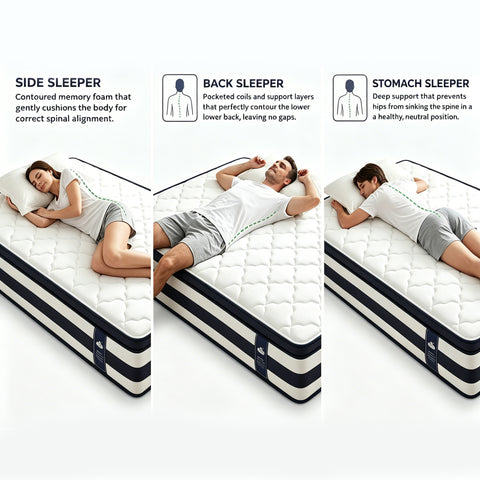 Resspry 14 Inch Gel Memory Foam Sprung Hybrid Mattress | Apex Collection